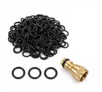 100 Pezzi Oring Gomma,O Ring Guarnizioni per Attacco Rapido Acqua 1/2 | O-Ring Idraulici Guarnizioni Idrauliche per Attacchi Rapidi Acqua Rubinetto Tubo Doccia,Materiale in Gomma,ø16 X 11 mm
