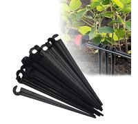 100 pezzi Pali di supporto, Perni per irrigazione Confezione da 100 Portagocce Micro Tubo da Giardino in PE Picchetti da Terra Micro Gocciolamento Porta Tubo Portagocce Tubo da Giardino Nero Micro