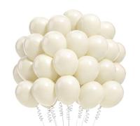 100 Pezzi Palloncini Bianchi Avorio,12 Pollici Palloncini Lattice per Kit Arco Palloncino Decorazione Compleanno Matrimoni,Compleanno,Anniversario