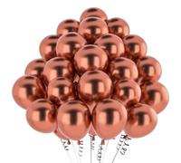 100 Pezzi Palloncini Oro rosa,12 Pollici Palloncini Metallizzati in Lattice, per Compleanno Matrimonio Anniversario Baby Shower Laurea Decorazione