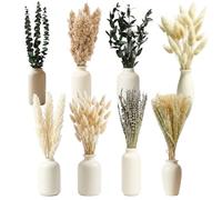 100 Pezzi Pampas Decorative, Fiori Secchi Decorativi Combinazioni Multiple | Fiori Essiccati Naturale Decorazione Casa Stile Bohémien per Tavolo da Pranzo Matrimonio Arredamento per Feste