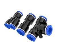 100 pezzi PE PU PG PY PW connettori aria 4 6 8 10 12 mm raccordo pneumatico a sgancio rapido tee 3 vie tubo flessibile in plastica connettore(4mm(100pcs),PU)