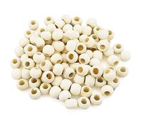 100 Pezzi Perline In Legno Naturale 20 Mm Rotonde Perle, Palline Di Legno Per Artigianato E Fai Da Te, Per Realizzare Collane Di Acchiappasogni Collana, Braccialetto, Orecchini, Artigianato Fai Da Te