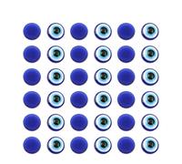 100 Pezzi Perline Occhi del Diavolo Blu in Resina | Decorazioni Oblate per Collane e Accessori Chioma, Confezione da Fai da Te Creativo