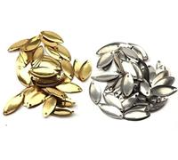 100 pezzi pesca a Mosca esca Glitter Rumore Argento Oro metallo Piccolo cucchiaio Spinner esca attrazione Trattamento durevole