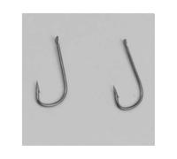 100 pezzi piccoli ami da pesca con ardiglione senza, occhiello, neri for carpe, attrezzatura for la riva del lago(Barbed,6 UK)