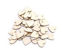 100 pezzi piccoli cuori di legno forme abbellimento in legno per arte d'arte di nozze scrapbooking decorazioni (25 mm)