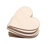 100 pezzi piccoli cuori di legno forme abbellimento in legno per arte d'arte di nozze scrapbooking decorazioni (80 mm)