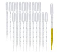 100 pezzi Pipetta Contagocce, Pipette Trasferimento 5ml, Pipette monouso in plastica, Pipetta Graduata per laboratori, insegnamento in classe, flaconi contagocce, dispensazione di cosmetici (5ml)