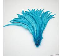 100 Pezzi Piume Naturali della Coda del Gallo 25-40 Cm / 10-16 Pollici Decorazione per Abbigliamento Spettacolo sul Palco Piume di Gallo Piume-Blu Cielo,25-30cm