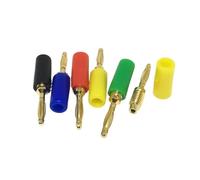 100 pezzi placcati in oro mini 2 mm rame banana spina maschio jack for amplificatore altoparlante placcato in oro morsetto di collegamento sonde di prova connettore(Yellow)