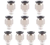 100 Pezzi, Pneumatico 10mm Od Tubo X 0.6cm Npt Connettore Maschio Push Raccordo