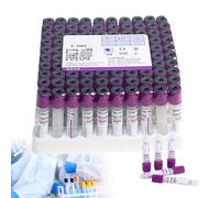 100 Pezzi Provetta per Prelievo Di Sangue Sottovuoto Con Tappo a Vite Viola, Provette per Prelievo Di Sangue in Vetro (2Ml, 3Ml, 5Ml, 10Ml), Per Laboratorio, Separazione Del Siero,3ML