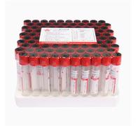 100 pezzi provetta per siero in vetro/PET provetta a pressione negativa provetta per test di laboratorio provetta centrifuga contenitore per campioni di sangue per laboratorio(10ml Glass)