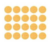 100 Pezzi Puff Cosmetico Rotondo in Spugna di Cellulosa Gialla | Salone e Casa, Conserva la Polvere, Pulizia del Viso, Effetto Naturale