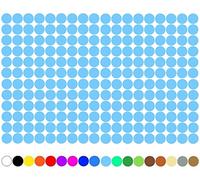 100 pezzi punti adesivi cerchi adesivi punto inventario pellicola marcatura Finest Folia 15 mm Blu pastello