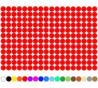 100 pezzi punti adesivi cerchi adesivi punto inventario pellicola marcatura Finest Folia 5mm Rosso chiaro