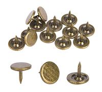 100 Pezzi Puntine per Tappezzeria, Puntine da Disegno a Testa Piatta Assortimento Kit Chiodi per Mobili Forniture Artistiche in Ferro Accessori per Decorazione Divano Porta - Bronzo Ciano(9 x 8MM)