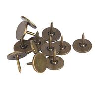 100 Pezzi Puntine per Tappezzeria, Puntine da Disegno a Testa Piatta Assortimento Kit Chiodi per Mobili Forniture Artistiche in Ferro Accessori per Decorazione Divano Porta - Bronzo Ciano(11 x 11MM)