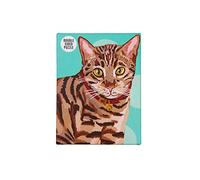 100 pezzi puzzle e poster con gatto bengala verde a doppia faccia | Animali Illustrati, Animali | Per bambini, adulti, amanti dei gatti, compleanni, Natale