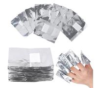 100 Pezzi Remover Foil Wraps Compresse Remover, CRimozione Smalto Semipermanente Cartine Unghie, Fogli di Alluminio per Rimuovere lo Smalto