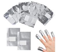 100 Pezzi Remover Foil Wraps del Rimuovere Smalto Gel per Unghie, Fogli Di Alluminio per Rimuovere Lo Smalto, Remover Foil Wraps Compresse