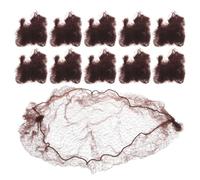 100 Pezzi Rete per Chioma Ricci Elastica Invisibile 7mm 50cm | Poliestere, Design a Maglia Bordo Elastico, Lunghezza Versatile, per Balletto e Danza