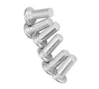 100 pezzi Ribattino solido, M4 Rivetti a Testa Piatta, Ribattini con Gambo in Lunghezza 10mm, Ribattini in Alluminio di Fissaggio per una Facile Installazione