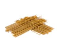 100 Pezzi Rilegatura a Spirale, Dorso a Doppio Filo, capacità di 20 Fogli, Bobine 3 Pettini a Passo 1, Dorso 34, Diametro 6,4 Mm, Set Kit per Carta Oro (KIMISSbf0ty8hq71-11)