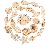 100 Pezzi Ritagli in Legno Marini per Decorazioni, Creatività | Legno Liscio Bordi senza Bave, Pezzi per Vasi e Zaini, Adatti a Casa e Laboratori