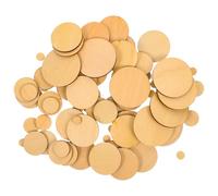 100 Pezzi Ritaglio di Legno Rotondo Non Finito | Legno Color Cachi, Facile da Dipingere, Resistente AI Danni, per Progetti Fai e Decorazioni Manuali