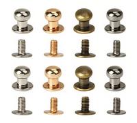 100 Pezzi Rivetti A Vite Da 6 Mm, Set Di Viti Chicago, Rivetti Filettati A Punta Rotonda, Ribattini Per Cuoio Con Chiusura A Vite, Rivetti A Vite Per Cinture, Per Borse, Libri, Collari, Zaini