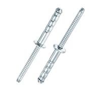 100 Pezzi Rivetti Ciechi Doppio Tamburo, 3,2mm Ferro Rivetti Targa Auto | Testa Bombata Rivetti Pop per Bricolage, Lattoneria, Moto, Arredamento, Strumentario, Lattoneria, Riparazioni(3.2X10mm)