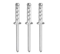 100 Pezzi Rivetti Ciechi Testa Svasata, 4,8mm Alluminio Rivetti Targa Auto | Doppio Tamburo Aperti Testa Bombata Rivetti Pop per Metallo Legno Mobili Moto Nautica Kayak Maniglie Porte(4.8X12mm)