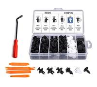 100 Pezzi Rivetti in Plastica per Auto,Plastica Rivetti,Clip di Fissaggio per Auto,Morsetti paraurti, Strumento di Rimozione del Pannello Auto con Scatola di Immagazzinaggio