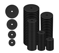 100 Pezzi Rondella Gomma Piatta, 20/25/30/40mm Rondelle in Gomma Rubber Grommet Nera per Impieghi Gravosi Cuscinetti Antivibranti per Elettrodomestici Rubinetti Viti Bulloni