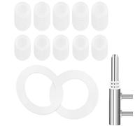 100 Pezzi Rondelle Alzaporta,Kit Rondella Distanziatrice,50 Unità 10,2 x 14,5 x 1mm/ 50 Unità 10,2 x 14,5 x 2mm,Rondelle Piatte per Cerniere Porte,Rondelle in Nylon per Bagno,Cucina,Rubinetto