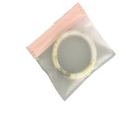 100 pezzi ROSA Gioielli Sacchetto con cerniera satinato Anello Orecchino Collana Bracciale Imballaggio Trasparente Plastica EVA per collane, orecchini, bracciali(11.7x11cm)