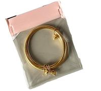 100 pezzi ROSA Gioielli Sacchetto con cerniera satinato Anello Orecchino Collana Bracciale Imballaggio Trasparente Plastica EVA per collane, orecchini, bracciali(Clear 8.8x10.5cm)