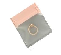 100 pezzi ROSA Gioielli Sacchetto con cerniera satinato Anello Orecchino Collana Bracciale Imballaggio Trasparente Plastica EVA per collane, orecchini, bracciali(7x8cm)