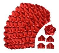 100 pezzi rose in nastro fatte a mano, petali semilavorati - ideali per bouquet di rose eterne/per sempre, fiori perenni per amanti, anniversari, matrimoni, feste di compleanno, lauree, regali di Capo