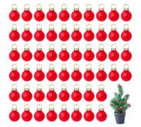 100 Pezzi Rosso Piccolo Palline Per Albero Di Natale 1 Cm Mini Palline Decorative Di Natale Per La Casa Delle Bambole Per La Decorazione Dell'Albero Di Natale Artigianato Fai-Da-Te