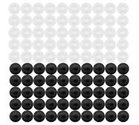 100 Pezzi Rotondi Coprivite in Plastica, Nero e Bianco Tappi a Vite per Viti a Croce, Tappi di Copertura a Scatto, Adatti per il Montaggio a Parete
