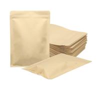 100 pezzi sacchetti di carta kraft sigillabili gialli per alimenti 6x8,3 pollici