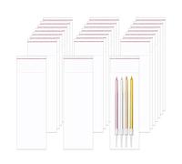 100 Pezzi Sacchetti di Plastica Lungo 8x20cm Buste Trasparenti Cellophane Borsa 25µm OPP Bustine per Gioielli Artigianato Candele Festa Decorativa(3 Misure a Scelta)
