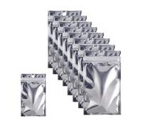 100 Pezzi Sacchetti in Alluminio Richiudibili, Borse Mylar Richiudibili Custodia a Prova Odore Sacchetto, Prova Odore Sacchetto di Alluminio a Chiusura Lampo per Conservare il Cibo(14 x 20 cm)