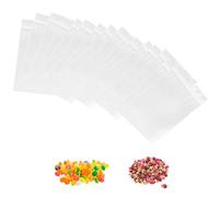 100 Pezzi Sacchetti in Plastica Trasparente Richiudibili, Borsa con Chiusura a Cerniera, Sacchetto Sigillato, Buste Con Zip, Applicano a Cucina, Ufficio, Semi di Gioielli e Piccoli Accessori