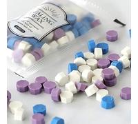 100 pezzi/sacchetto di perline di ceralacca di colore misto timbro vintage sigillo di cera materiale for album di ritagli invito di nozze busta cartolina fai da te(16)