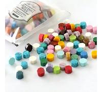 100 pezzi/sacchetto di perline di ceralacca di colore misto timbro vintage sigillo di cera materiale for album di ritagli invito di nozze busta cartolina fai da te(1)