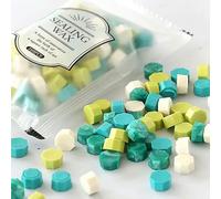 100 pezzi/sacchetto di perline di ceralacca di colore misto timbro vintage sigillo di cera materiale for album di ritagli invito di nozze busta cartolina fai da te(9)